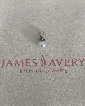 James Avery Retired Beaded Cultured Pearl Drop Pendant